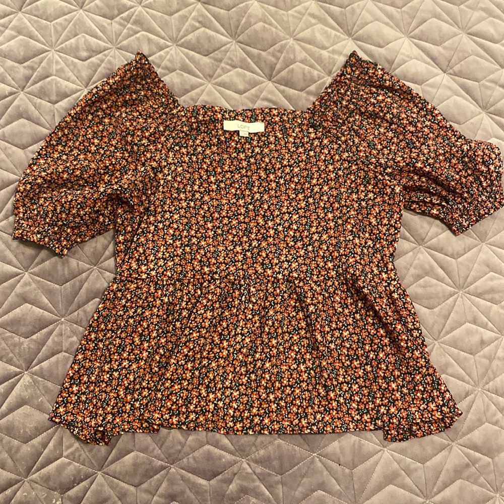 Floral print blouse from Loft, size L